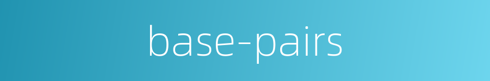 base-pairs的同义词