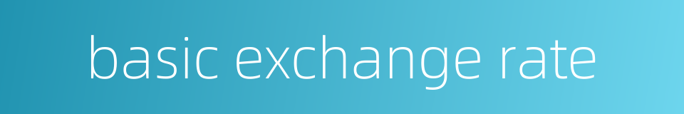 basic exchange rate的同义词