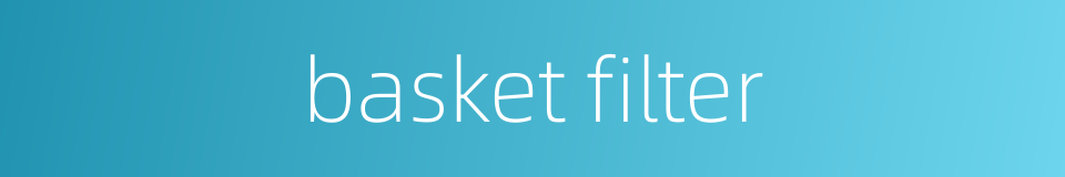 basket filter的同义词