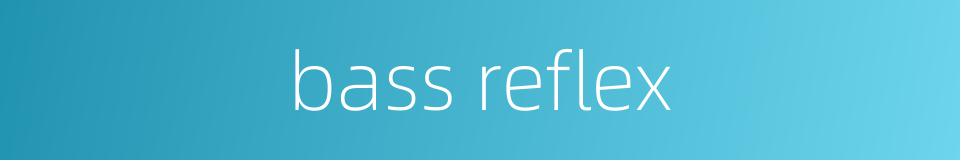 bass reflex的同义词