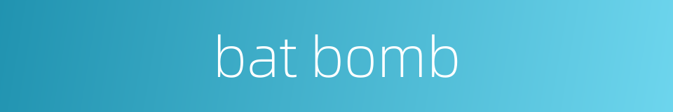 bat bomb的同义词