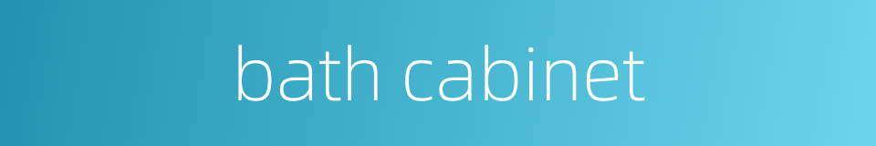 bath cabinet的同义词