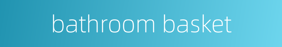 bathroom basket的同义词