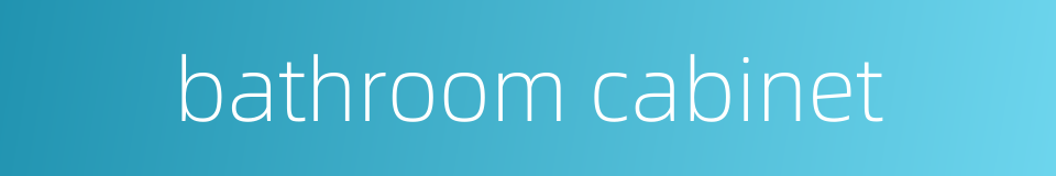 bathroom cabinet的同义词