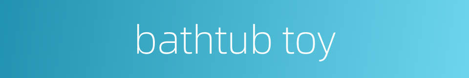 bathtub toy的同义词