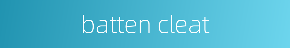 batten cleat的同义词
