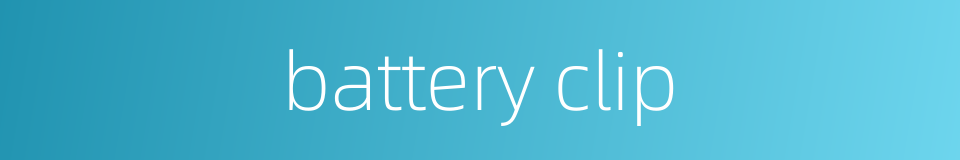battery clip的同义词