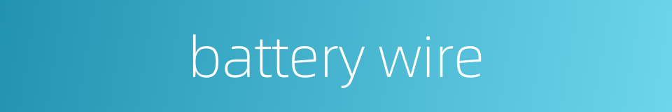battery wire的同义词