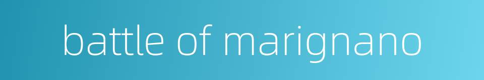 battle of marignano的同义词