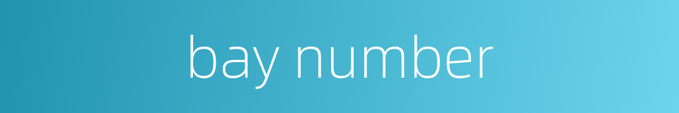 bay number的同义词