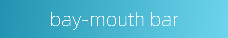 bay-mouth bar的同义词