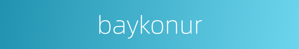 baykonur的同义词