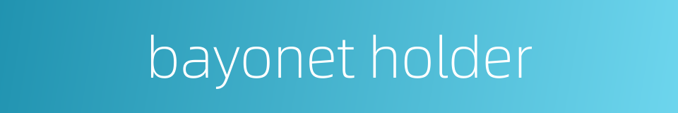 bayonet holder的同义词