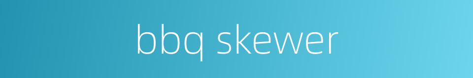bbq skewer的同义词