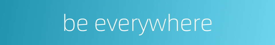 be everywhere的同义词
