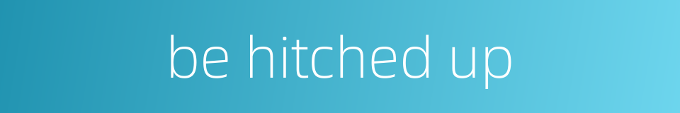 be hitched up的同义词