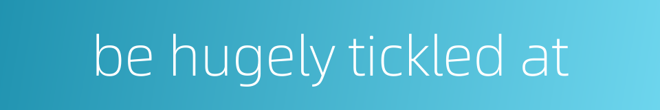 be hugely tickled at的同义词