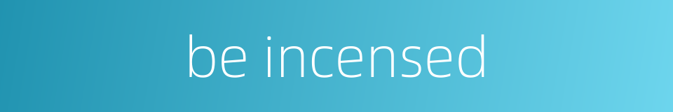 be incensed的同义词