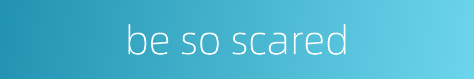 be so scared的同义词