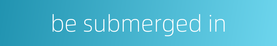 be submerged in的同义词