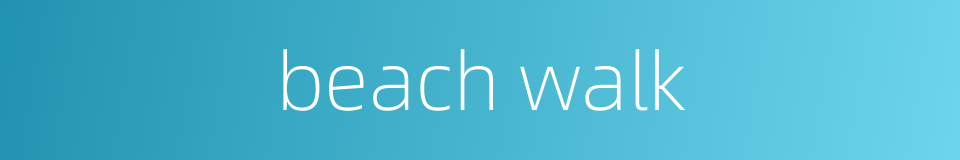 beach walk的同义词