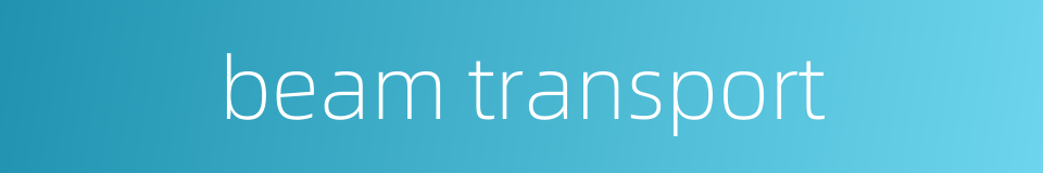 beam transport的同义词