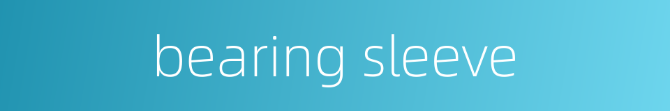 bearing sleeve的同义词