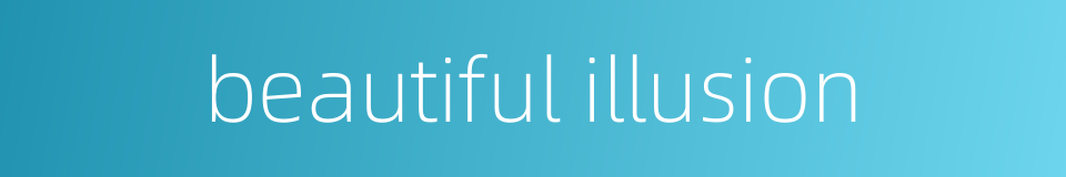 beautiful illusion的同义词