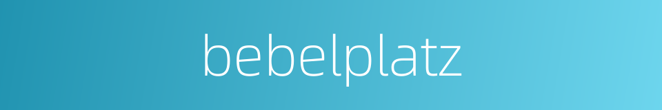 bebelplatz的同义词