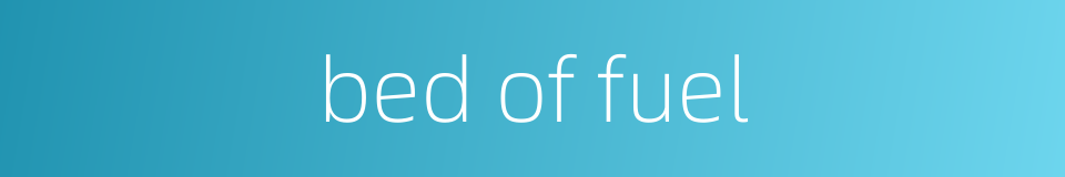 bed of fuel的同义词