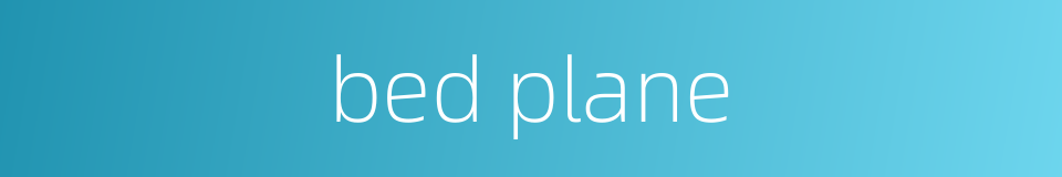 bed plane的同义词