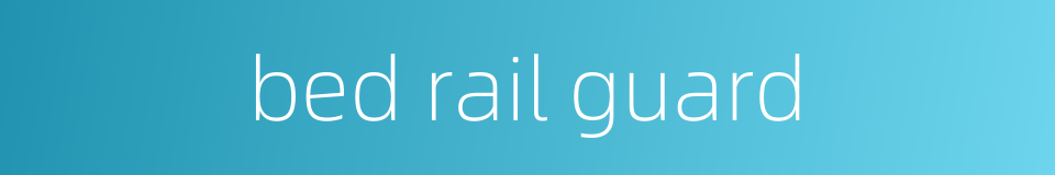 bed rail guard的同义词