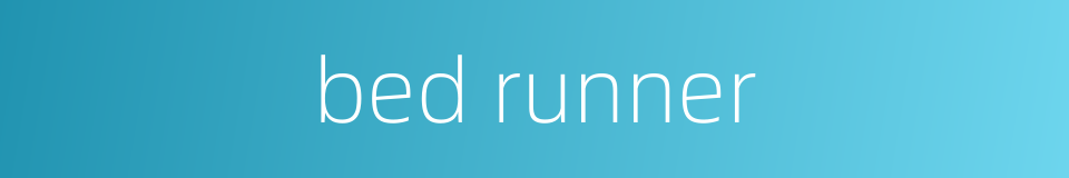 bed runner的同义词
