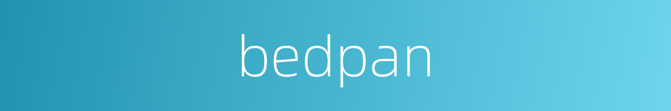 bedpan的同义词