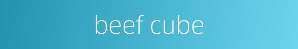 beef cube的同义词