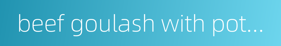 beef goulash with potato的同义词