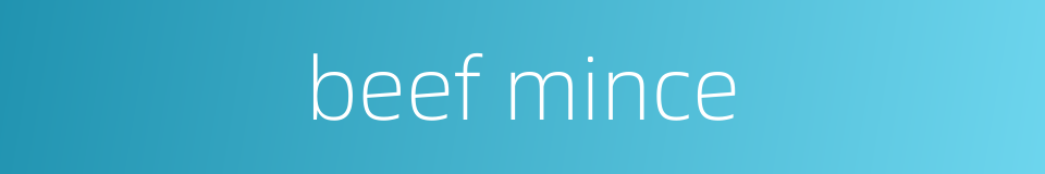 beef mince的同义词