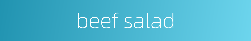 beef salad的同义词