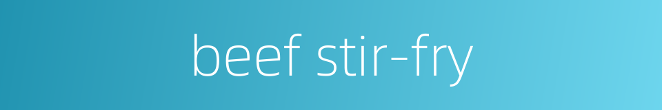 beef stir-fry的同义词