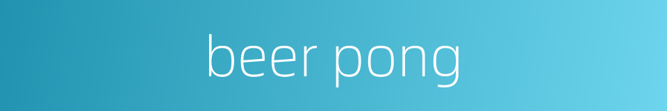 beer pong的同义词