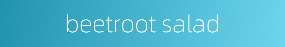 beetroot salad的同义词