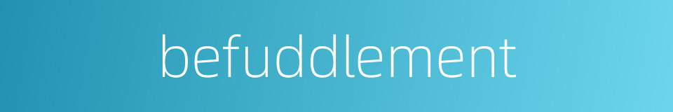 befuddlement的同义词