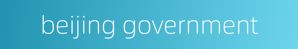 beijing government的同义词