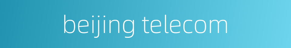 beijing telecom的同义词