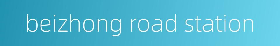 beizhong road station的同义词