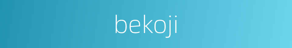 bekoji的同义词