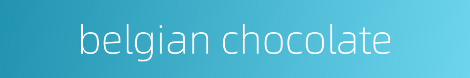 belgian chocolate的同义词