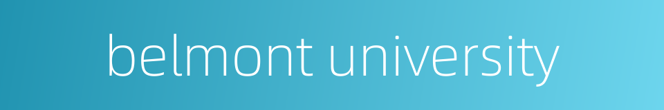 belmont university的同义词
