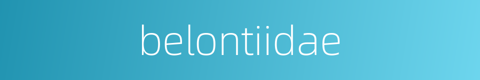 belontiidae的同义词
