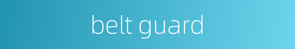 belt guard的同义词